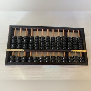 VINTAGE CP Brand Gold and Black ABACUS WOOD & Metal